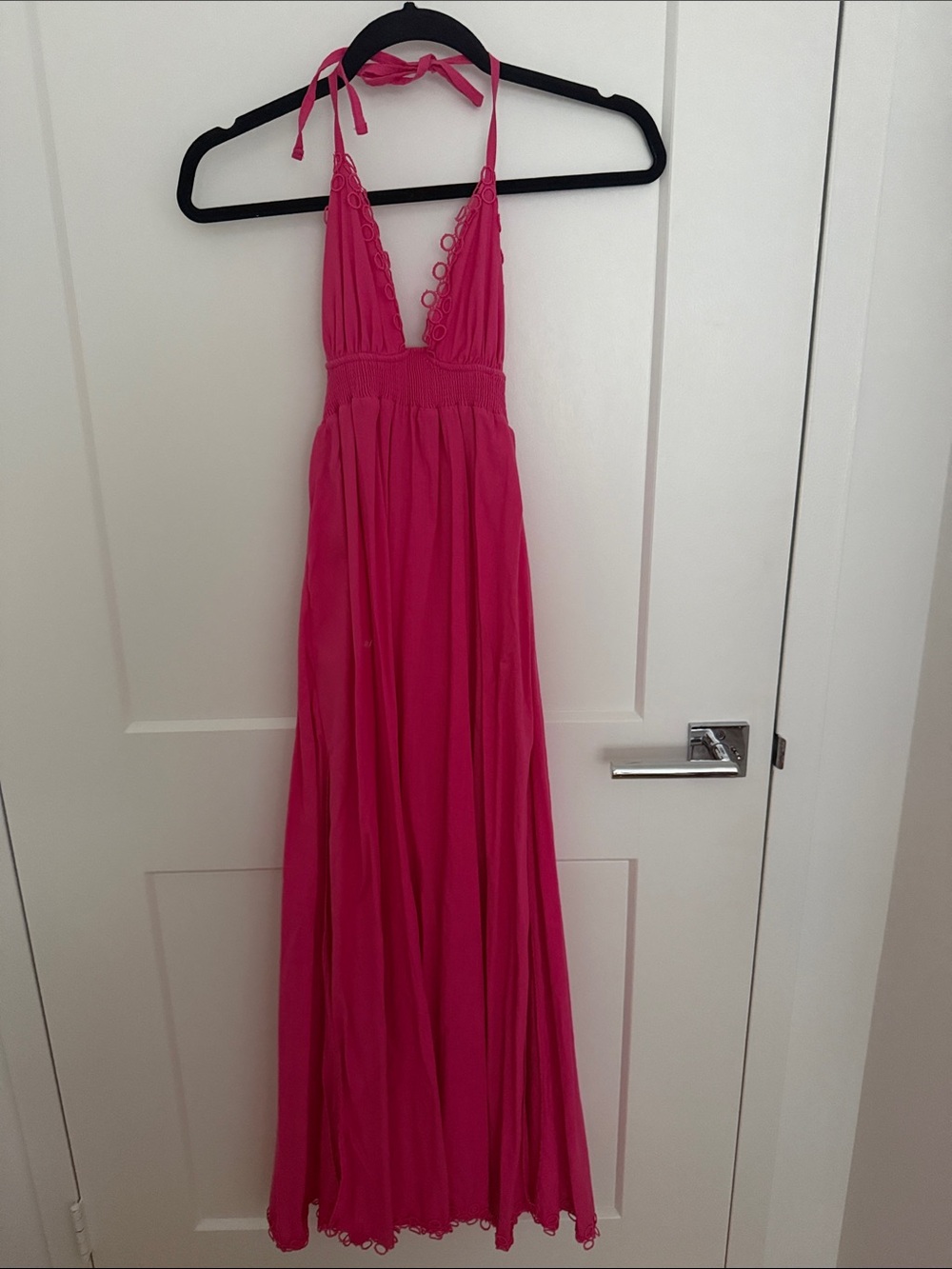 Peixoto Halter Maxi Dress in Hot Pink